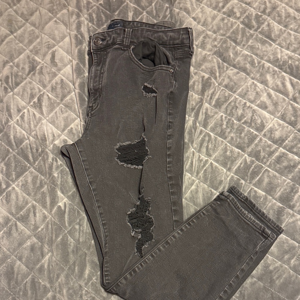 Aeropostale Distressed Black Jeggings
